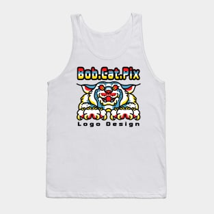 Bob.Cat.Pix Logo Design Tank Top